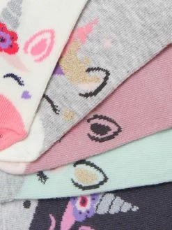 Lot De 5 Paires De Mi-chaussettes Licornes Lot Ivoire - Vertbaudet 5 Lot De 5 Paires De Mi-chaussettes Licornes Lot Ivoire - Vertbaudet -cyrillus boutique lot de 5 paires de mi chaussettes licornes 4