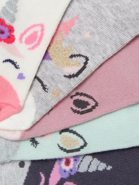 Lot De 5 Paires De Mi-chaussettes Licornes Lot Ivoire - Vertbaudet 3 Lot De 5 Paires De Mi-chaussettes Licornes Lot Ivoire - Vertbaudet – Image 3