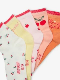 Alternative view of Lot De 5 Paires De Mi-chaussettes "Tutti Frutti" Fille Blush - Vertbaudet