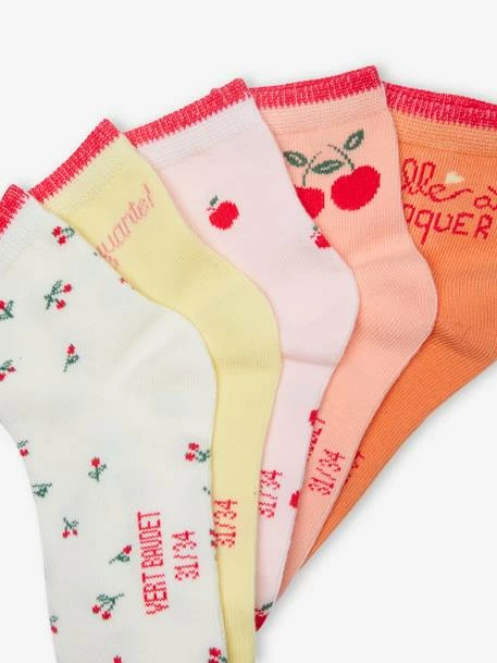 Lot De 5 Paires De Mi-chaussettes "Tutti Frutti" Fille Blush - Vertbaudet 2 Lot De 5 Paires De Mi-chaussettes "Tutti Frutti" Fille Blush - Vertbaudet â Image 2