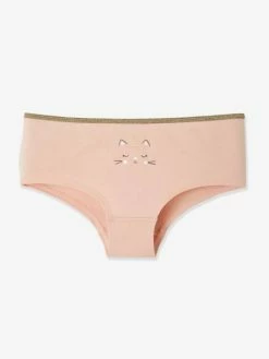 Alternative view of Lot De 5 Shorties Fille Lot Gris Clair Chiné - Vertbaudet