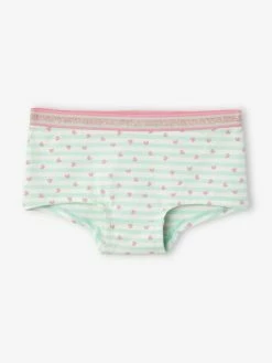 Alternative view of Lot De 5 Shorties Fille Lot Bleu Et Rose - Vertbaudet