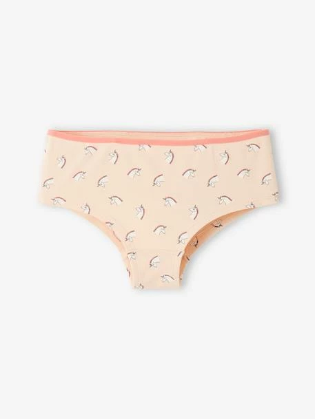 Lot De 5 Shorties Licorne Fille Bouton De Rose Imprime - Vertbaudet 3 Lot De 5 Shorties Licorne Fille Bouton De Rose Imprime - Vertbaudet – Image 3