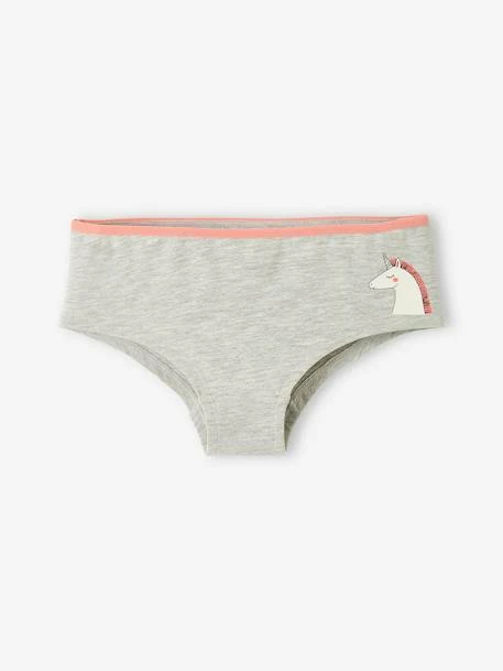 Lot De 5 Shorties Licorne Fille Bouton De Rose Imprime - Vertbaudet 4 Lot De 5 Shorties Licorne Fille Bouton De Rose Imprime - Vertbaudet – Image 4