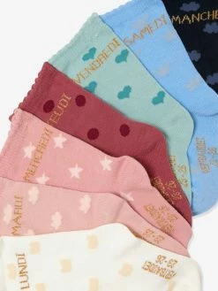Alternative view of Lot De 7 Paires De Chaussettes Semainier Fille Lot Blush Imprimé - Vertbaudet