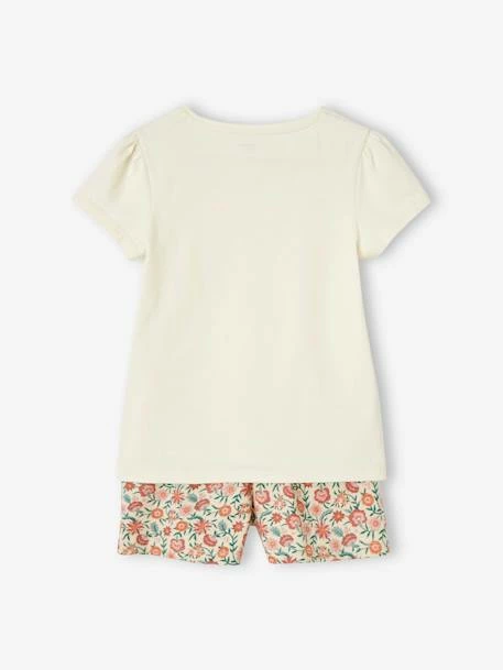 Lot Pyjama + Pyjashort Bohème Fille Vieux Rose - Vertbaudet 4 Lot Pyjama + Pyjashort Bohème Fille Vieux Rose - Vertbaudet – Image 4