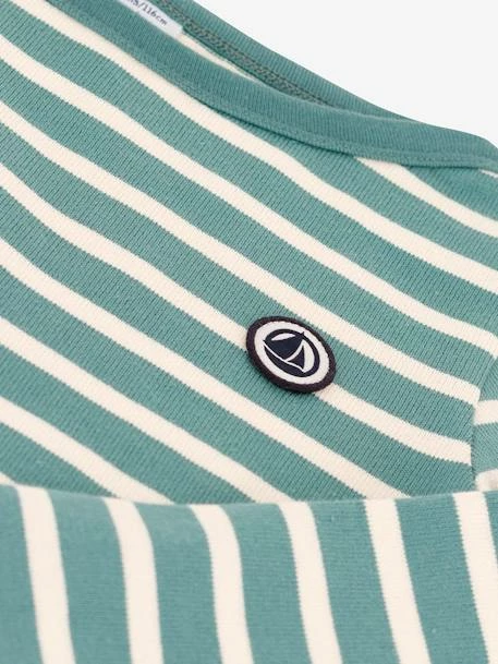 Marinière Coton PETIT BATEAU Rayé Vert - Petit Bateau 3 Marinière Coton PETIT BATEAU Rayé Vert - Petit Bateau – Image 3