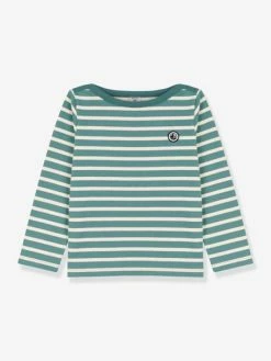 Marinière Coton PETIT BATEAU Rayé Vert - Petit Bateau