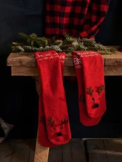 Alternative view of Pack Chaussettes Noël Fille Enfant + Adulte Rouge Foncé Imprimé - Vertbaudet