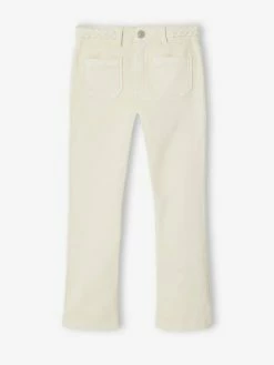 Alternative view of Pantalon Flare Fille Ceinture Tressée Fantaisie écru - Vertbaudet