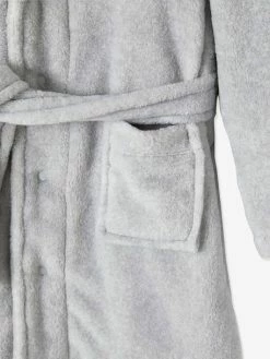 Alternative view of Peignoir En Maille Polaire Gris Clair - Vertbaudet