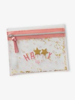 Pochette Zippée à Paillettes Fille Rose - Vertbaudet