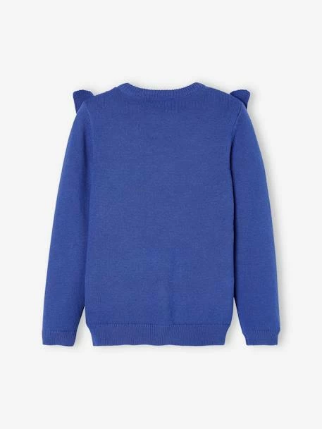 Pull à Volant Fille Détail Maille Ajourée Bleu - Vertbaudet – Image 2