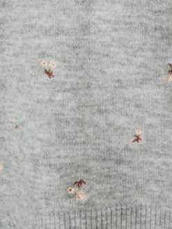 Pull Brodé Fleurs Fille Gris Chiné - Vertbaudet 8 Pull Brodé Fleurs Fille Gris Chiné - Vertbaudet -cyrillus boutique pull brode fleurs fille 5