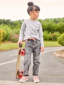 Pull Brodé Fleurs Fille Gris Chiné - Vertbaudet 10 Pull Brodé Fleurs Fille Gris Chiné - Vertbaudet -cyrillus boutique pull brode fleurs fille 7