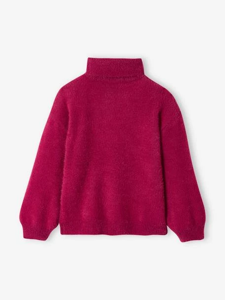 Pull Col Roulé En Maille Douillette Fille Framboise - Vertbaudet 3 Pull Col Roulé En Maille Douillette Fille Framboise - Vertbaudet – Image 3