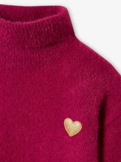 Pull Col Roulé En Maille Douillette Fille Framboise - Vertbaudet 9 Pull Col Roulé En Maille Douillette Fille Framboise - Vertbaudet -cyrillus boutique pull col roule en maille douillette fille 3