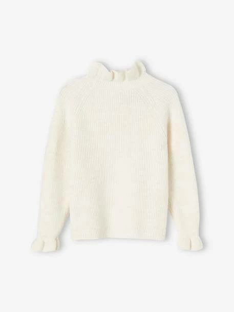 Pull Col Volanté En Maille Mousseuse Fille Parme - Vertbaudet – Image 2