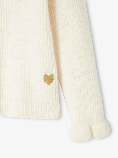 Pull Col Volanté En Maille Mousseuse Fille Parme - Vertbaudet – Image 3