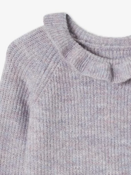 Pull Col Volanté En Maille Mousseuse Fille Parme - Vertbaudet – Image 6