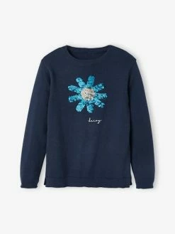 Pull Fille Motif En Sequins Réversibles Bleu Nuit - Vertbaudet 7 Pull Fille Motif En Sequins Réversibles Bleu Nuit - Vertbaudet -cyrillus boutique pull fille motif en sequins reversibles 1