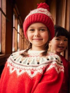 Alternative view of Pull Jacquard De Noël Fille Rouge - Vertbaudet