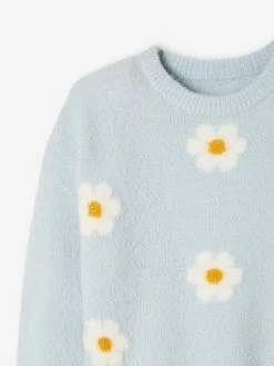 Pull Jacquard Duveteux Fille Bleu Ciel - Vertbaudet 8 Pull Jacquard Duveteux Fille Bleu Ciel - Vertbaudet -cyrillus boutique pull jacquard duveteux fille 2