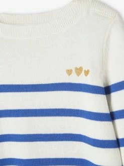 Pull Marinière Fille Détails Festonnés Rayé Bleu - Vertbaudet 8 Pull Marinière Fille Détails Festonnés Rayé Bleu - Vertbaudet -cyrillus boutique pull mariniere fille details festonnes 2