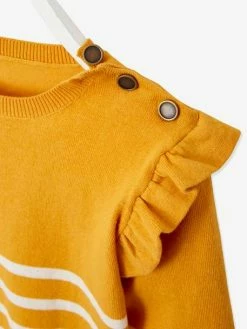 Pull Marinière Volanté Fille Jaune D'or Rayé - Vertbaudet 8 Pull Marinière Volanté Fille Jaune D'or Rayé - Vertbaudet -cyrillus boutique pull mariniere volante fille 2