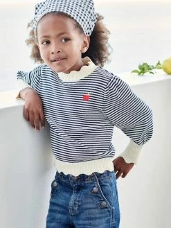 Pull Rayé Fille Rayé Marine - Vertbaudet 7 Pull Rayé Fille Rayé Marine - Vertbaudet -cyrillus boutique pull raye fille 1