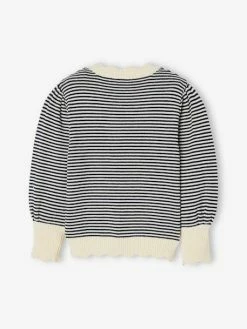 Pull Rayé Fille Rayé Marine - Vertbaudet 9 Pull Rayé Fille Rayé Marine - Vertbaudet -cyrillus boutique pull raye fille 3
