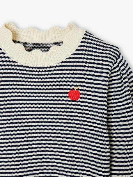 Pull Rayé Fille Rayé Marine - Vertbaudet 5 Pull Rayé Fille Rayé Marine - Vertbaudet – Image 5