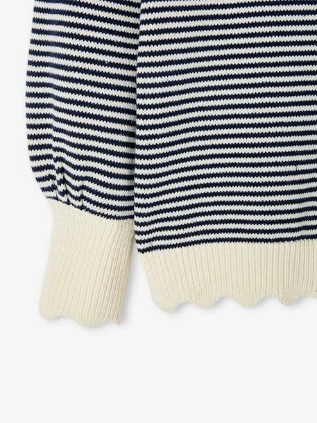 Pull Rayé Fille Rayé Marine - Vertbaudet 6 Pull Rayé Fille Rayé Marine - Vertbaudet – Image 6