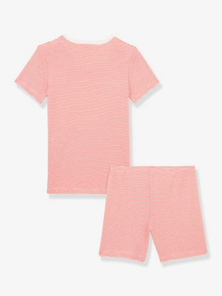Pyjacourt Milleraies Fille En Coton Biologique PETIT BATEAU Rayé Papaye - Petit Bateau 2 Pyjacourt Milleraies Fille En Coton Biologique PETIT BATEAU Rayé Papaye - Petit Bateau – Image 2