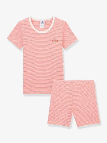 Pyjacourt Milleraies Fille En Coton Biologique PETIT BATEAU Rayé Papaye - Petit Bateau 1 Pyjacourt Milleraies Fille En Coton Biologique PETIT BATEAU Rayé Papaye - Petit Bateau