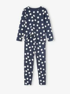 Pyjama à Pois Fille Marine - Vertbaudet