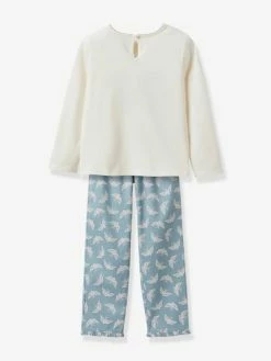 Pyjama Bi-matière Fille CYRILLUS écru - Cyrillus -cyrillus boutique pyjama bi matiere fille cyrillus 1