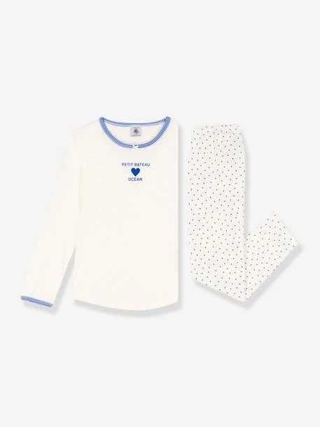 Pyjama En Coton Bio PETIT BATEAU Blanc - Petit Bateau 4 Pyjama En Coton Bio PETIT BATEAU Blanc - Petit Bateau – Image 4