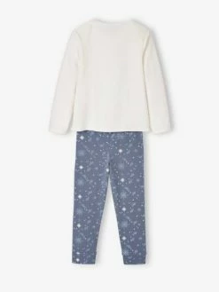 Alternative view of Pyjama Fille Bi-matière Disney® La Reine Des Neiges 2 Blanc Et Bleu - Reine Des Neiges