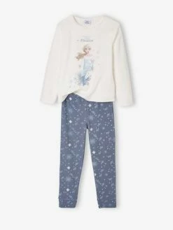 Pyjama Fille Bi-matière Disney® La Reine Des Neiges 2 Blanc Et Bleu - Reine Des Neiges