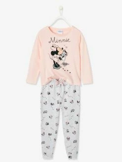 Alternative view of Pyjama Fille Disney Minnie® Bas Gris Extra Light/haut Rose - Minnie