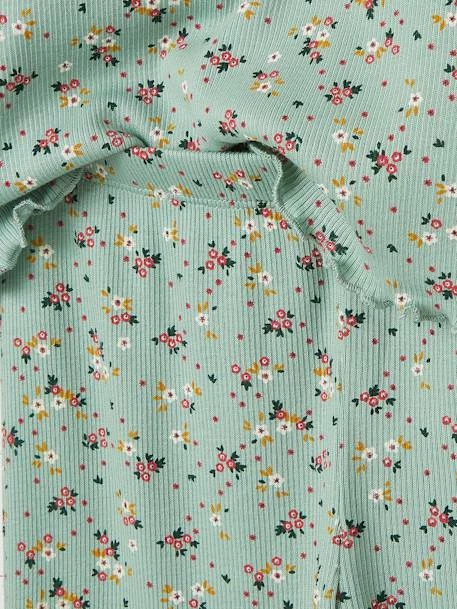 Pyjama Fille Fleuri En Maille Côtelée Light Sauge - Vertbaudet 6 Pyjama Fille Fleuri En Maille Côtelée Light Sauge - Vertbaudet – Image 6