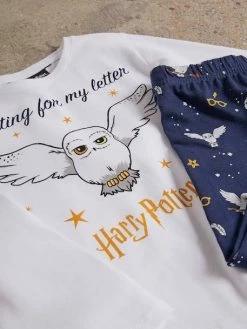 Pyjama Fille Harry Potter® Bas Bleu / Haut Crème - Harry Potter