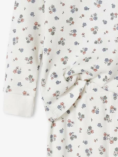 Pyjama Fille Personnalisable En Maille Côtelée Avec Imprimé Fleuri écru - Vertbaudet 6 Pyjama Fille Personnalisable En Maille Côtelée Avec Imprimé Fleuri écru - Vertbaudet – Image 6