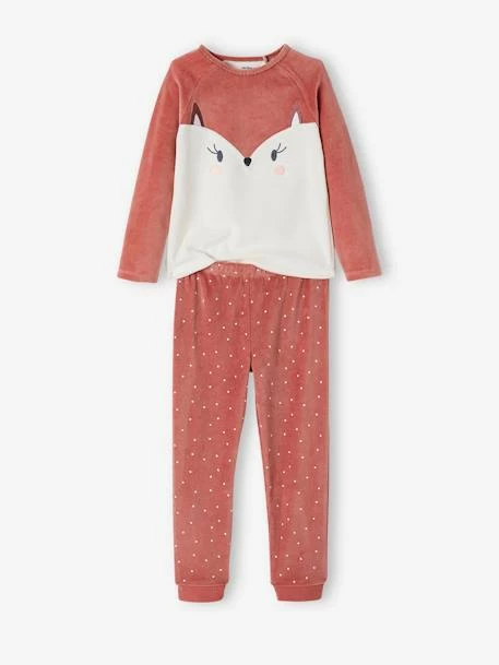 Pyjama Fille Renarde En Velours Rose Fonce - Vertbaudet 2 Pyjama Fille Renarde En Velours Rose Fonce - Vertbaudet – Image 2
