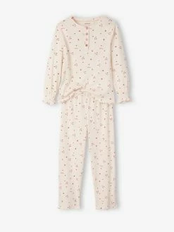 Pyjama Imprimé En Maille Côtelée Fille Rose Clair - Vertbaudet 8 Pyjama Imprimé En Maille Côtelée Fille Rose Clair - Vertbaudet -cyrillus boutique pyjama imprime en maille cotelee fille 2