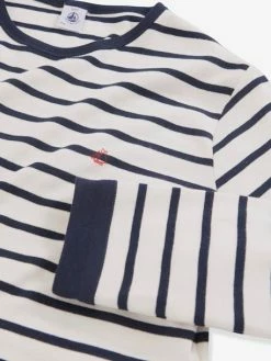 Alternative view of Pyjama Marinière Garçon PETIT BATEAU écru - Petit Bateau