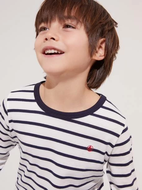 Pyjama Marinière Garçon PETIT BATEAU écru - Petit Bateau 4 Pyjama Marinière Garçon PETIT BATEAU écru - Petit Bateau – Image 4