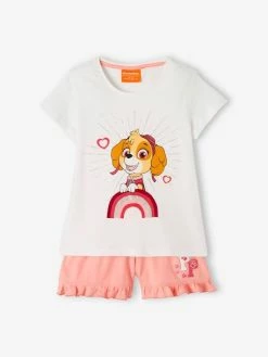 Pyjashort Fille Pat'Patrouille® Blanc Et Rose - Pat' Patrouille