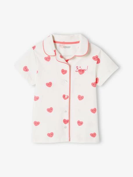 Pyjashort Imprimé Coeurs "Bisou" Fille écru - Vertbaudet 4 Pyjashort Imprimé Coeurs "Bisou" Fille écru - Vertbaudet – Image 4